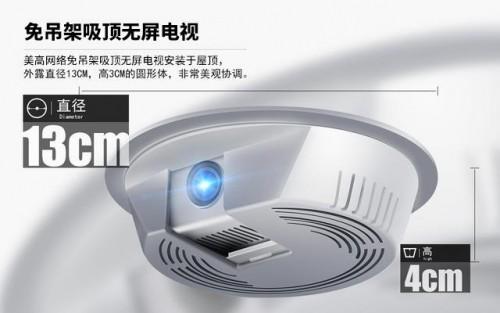 首款吸頂無屏電視源于美高微型投影儀