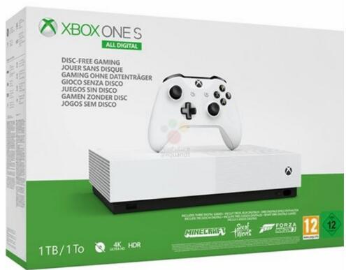 外媒爆無(wú)光驅(qū)版Xbox One S 售價(jià)約合1799元
