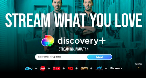 Discovery+將于1月4日在美國上市，起價(jià)4.99美元
